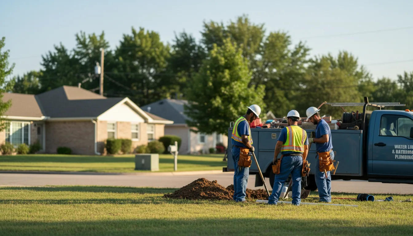 Residential water line and bathroom plumbing service in Glenham, SD